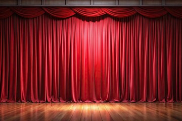 theatrical backdrop photography featuring red curtains