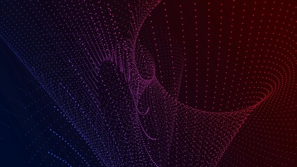 Abstract Swirling Patterns of Red and Blue Dots background