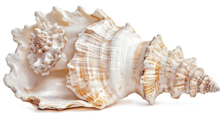 Obraz premium Seashells isolated on a white background