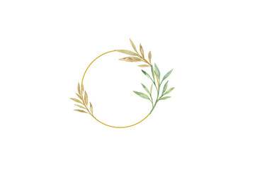 Frame Bouquet of Flowers Botanical Watercolor