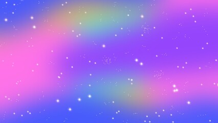 Vibrant pink, blue, purple and yellow colour pop background with star effect