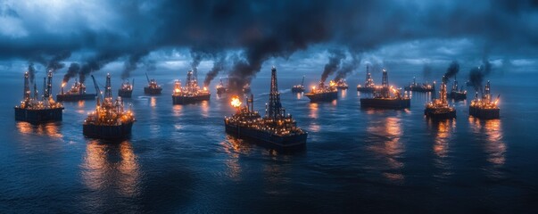 Seamless System: Oil Rigs Delivering Crude Oil Directly to Nearby Refineries for Efficient Production