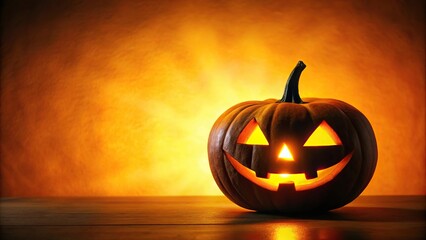 Silhouette of Halloween pumpkins with spooky background