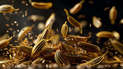 A crisp photograph of fennel seeds