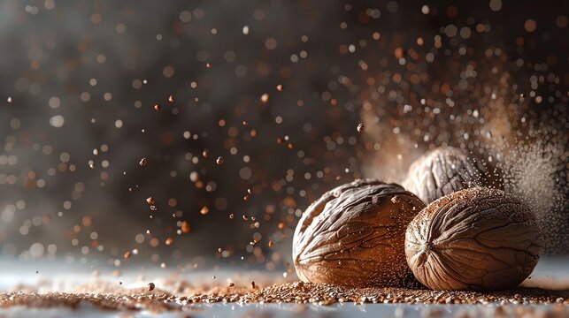 A highdefinition image of nutmeg