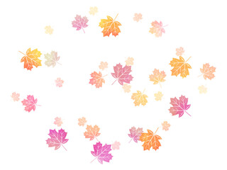 紅葉したかえでの背景イラスト