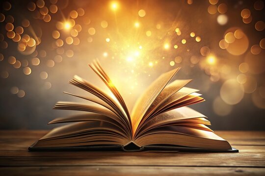 Silhouette of intricate bookish theme with abstract art