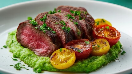 The Juicy Steak with Tomatoes
