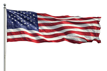 Obraz premium american flag on isolated transparent background
