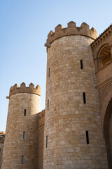 Aljafer&iacute;a Palace a fortified medieval palace built during the second half of the 11th century in the Taifa of Zaragoza in Al-Andalus, present day Zaragoza, Aragon, Spain