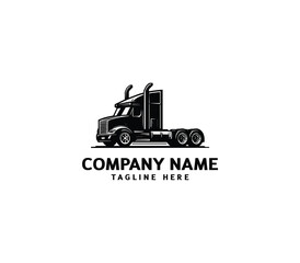 Vector truck silhouette abstract logo. Freight, delivery  industry, symbol. Logistics company logo