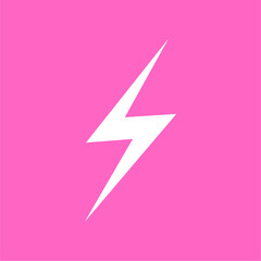 isolated lightning, pink background