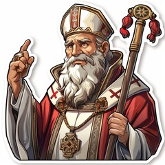 Obraz premium Festive Spirit: A Priest in Christmas Attire 96 of 103