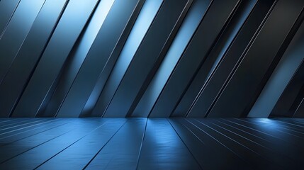 Obraz premium abstract blue and black are light pattern with the gradient is the with floor wall metal texture soft tech diagonal background black dark clean modern.