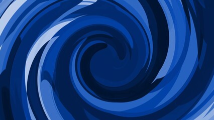 Abstract Blue Swirl Vortex Pattern