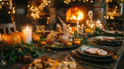 Naklejka premium Cozy Martinmas Feast