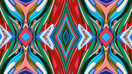 Abstract colorful psychedelic mandala kaleidoscope background pattern for a summer music festival
