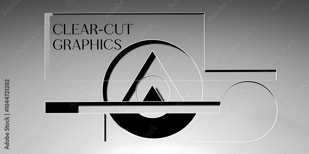 Poster Exploring the intersection of monochrome shapes and typography in modern graphic design aesthetic
