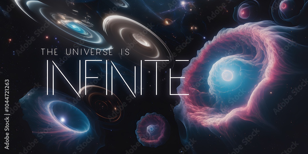 Poster exploring the vastness of the cosmos a journey through infinite stars galaxies and nebulae in a boun