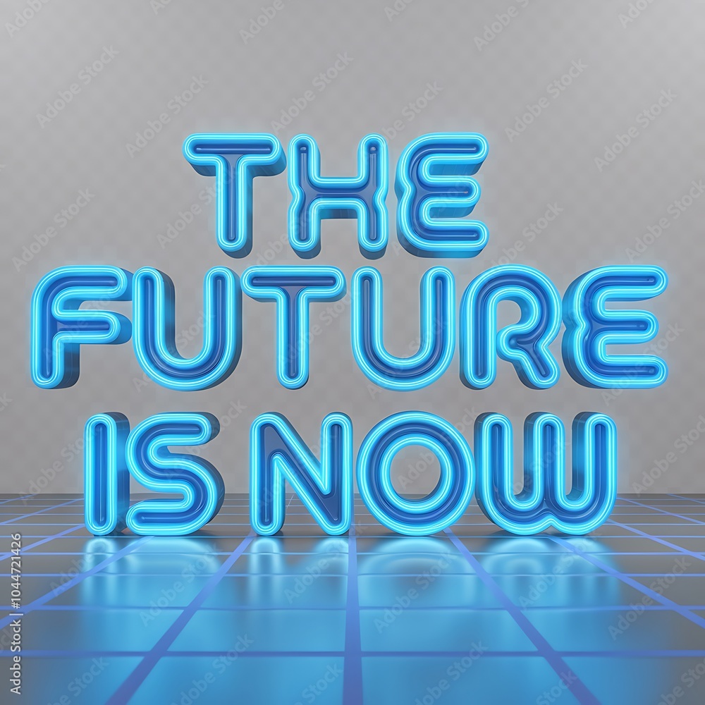 Aufkleber Exploring the vision of tomorrow embracing innovation in the digital age with the bold statement 'the future is now'