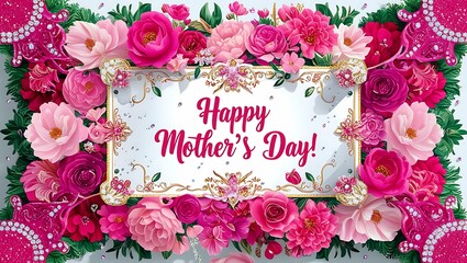 Pink Color Theme HAPPY MOTHER'S DAY Greeting Card