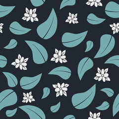 Floral seamless vector pattern with beautiful flowers and leaves, perfect for wallpaper, design, or textile