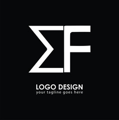 EF EF Logo Design, Creative Minimal Letter EF EF Monogram