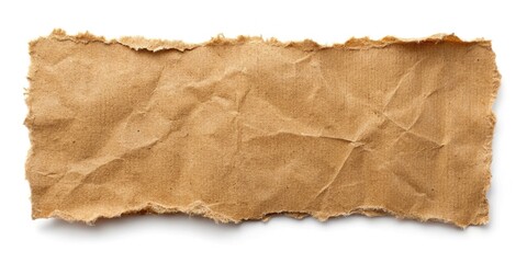 Torn paper pieces on white background