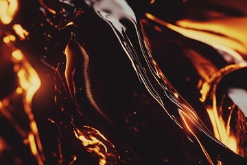 Abstract Liquid Gold Texture: Glowing and Flowing Metallic Art