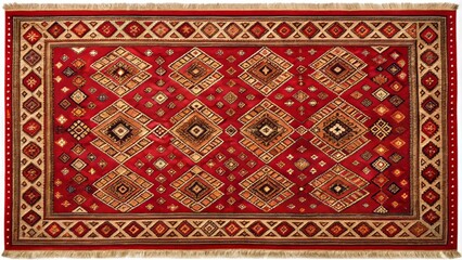 Vibrant Multicolored Area Rug on a Hardwood Floor, Perfect for Home Decor and Interior Design