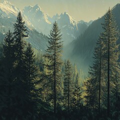 sunrise in the mountains