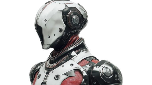 blue robot isolated on a white background