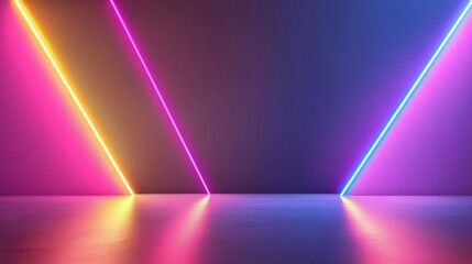 Fototapeta premium Abstract Neon Lighting Background with High Contrast