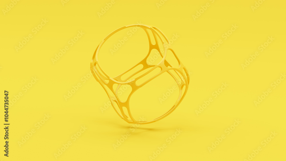 Canvas Prints yellow bionic shapes design elements futuristic geometric shape modern vivid technology bright backg
