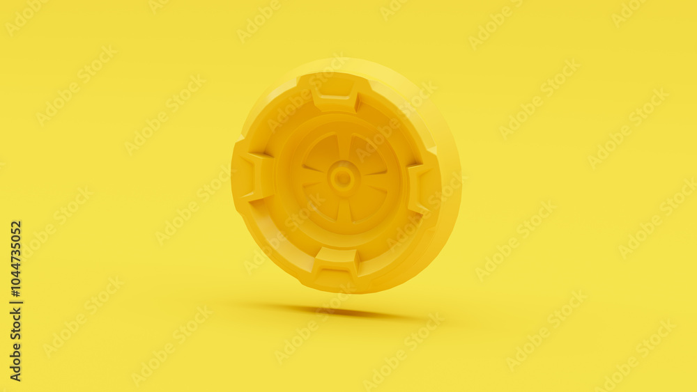 Canvas Prints yellow bionic shapes design elements futuristic geometric shape modern vivid technology bright backg