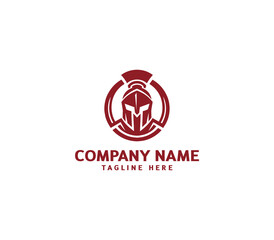 Vector spartan helmet logo design. Warrior helmet template. Creative sparta logo. Minimalist spartan