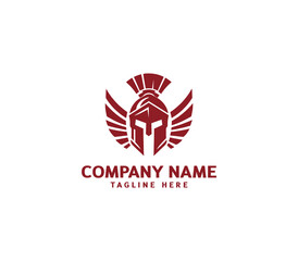 Vector spartan helmet logo design. Warrior helmet template. Creative sparta logo. Minimalist spartan