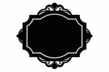Frame Silhouette, Vintage Frame Black Silhouette, Antique Frame Vector illustration