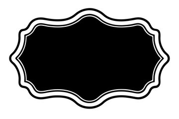 Frame Silhouette, Vintage Frame Black Silhouette, Antique Frame Vector illustration