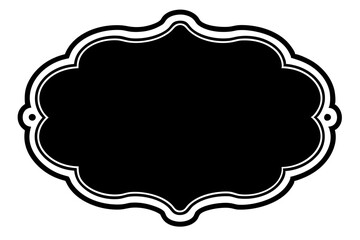 Frame Silhouette, Vintage Frame Black Silhouette, Antique Frame Vector illustration