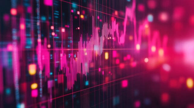 Dynamic Financial Charts with High Contrast Colors