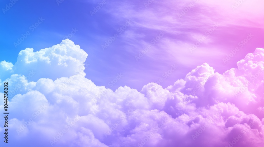 Poster dreamy gradient skies with soft diffused lighting