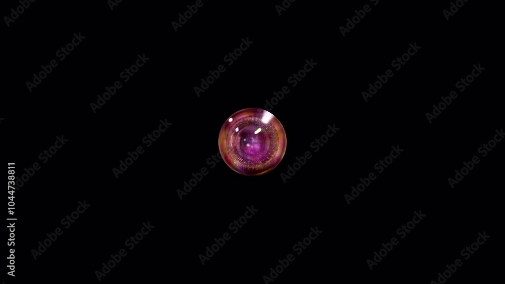 Aufkleber a metaball animation with liquid blobs. 3d abstract spectrum metaballs on a black background. 4k ult