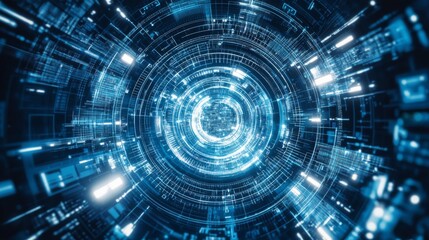 Futuristic Technology Background with Bold High Contrast