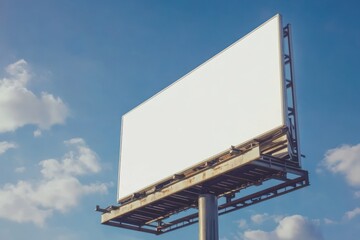Fototapeta premium Empty Billboard Against a Clear Sky