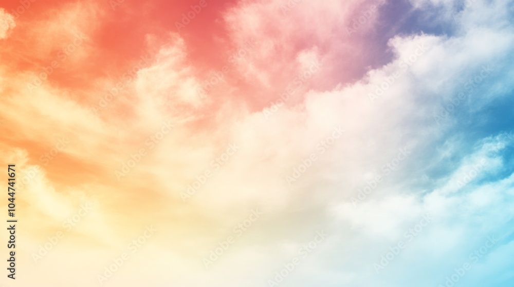 Poster gradient sky with diffused lighting effects