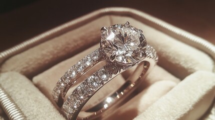 Wedding rings for the bride and groom.