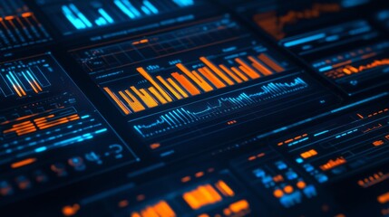 Obraz premium Futuristic Technology Interface with High Contrast Design