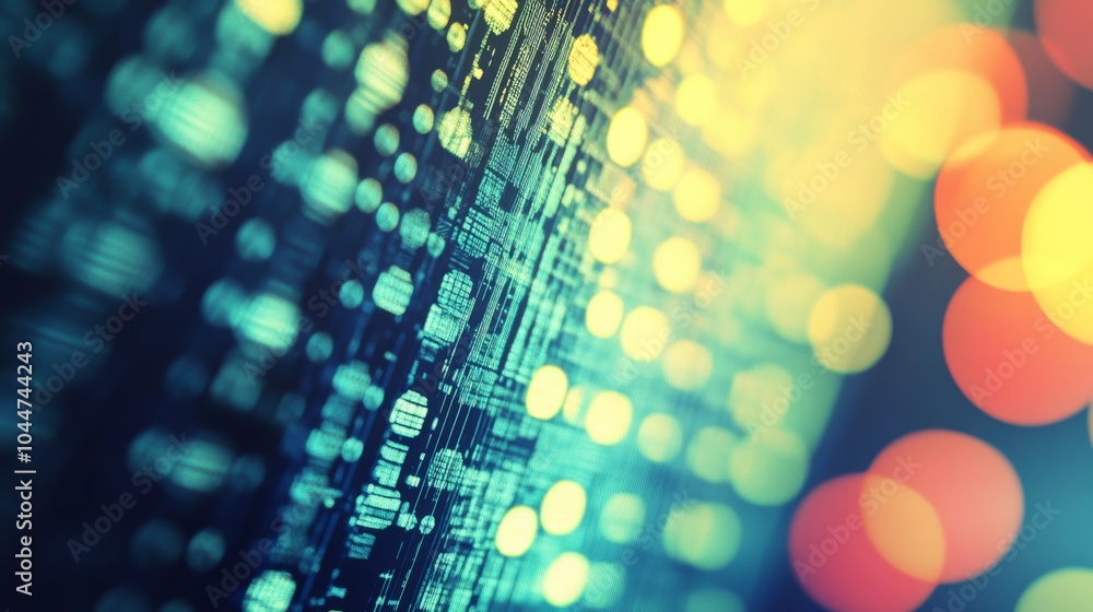 Poster high-tech background with soft focus and gentle lighting