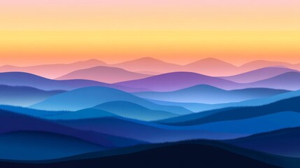 Obraz premium Majestic Sunrise Over Vibrant Mountain Ranges